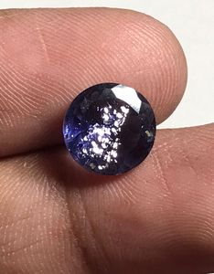 Iolite bleue naturelle de qualité supérieure, pierre de soleil, taille ronde, 10 mm. - Product Image 2