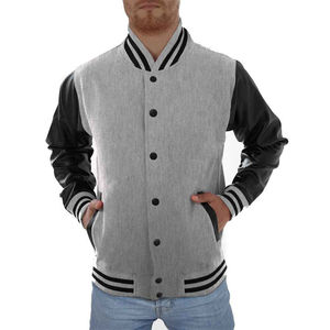 Chaqueta Varsity Unisex Personalizada de Dos Tonos en Felpa de Algodón con Cuello Alto, Estilo Universitario, Moda de Invierno, Venta al Por Mayor para Hombres y Mujeres - Product Image 6