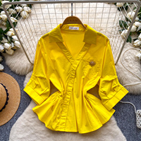 Blusas Casuales de Manga Larga para Otoño, Camisas Sólidas para Mujer, Tops Casuales para Dama, Ropa al por Mayor para Mujer