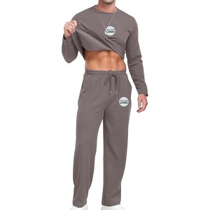 Top Quality Wholesale Custom Men's Cotton/Polyester Fleece <b>Tracksuit</b> Plus Size New Design High Quality - Product Image 3