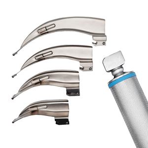 Ensemble d'instruments de laryngoscope manuel en acier inoxydable à 4 lames de qualité supérieure pour usage hospitalier – Fibres chirurgicales pour oreilles, yeux, nez et gorge - Product Image 6
