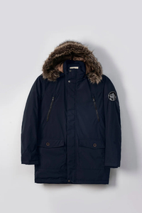Chaqueta Acolchada Larga Unisex para Invierno, con Capucha, Color Sólido, Impermeable, de Secado Rápido, con Ribete de Piel, Ropa Exterior Informal, Relleno de Poliéster - Product Image 3