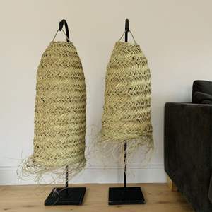 Abat-jour en jonc de mer fait main de haute qualité, couvercle de lampe tissé naturel pour décoration rustique de la maison - Product Image 6