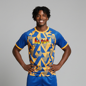 Vêtements d'équipe en polyester 100% en gros, uniforme de football personnalisé, short respirant, séchage rapide, jersey léger écologique unisexe - Product Image 4