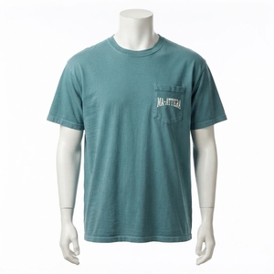Camiseta de hombre color verde azulado con bolsillo, ropa para hombre, camisetas para hombre, proveedor mayorista, camiseta a bajo precio - Product Image 3