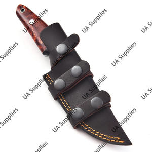 Couteau de chasse et de survie professionnel à lame fixe en acier de Damas forgé à la main, pointe tombante, pour bushcraft, camping, chasse, bricolage, faible MOQ - Product Image 6