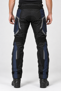 Pantalon de moto touring noir et bleu marine, en textile technique, avec protection renforcée des genoux, respirant, poches cargo, OEM ODM - Vente chaude - Product Image 2