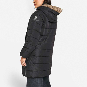 <b>Ladies</b> <b>Corduroy</b> Quilted Winter Thick Padding Hooded Fashion Outdoor Windproof Solid Color Lightweight New High Quality Logo - Product Image 4