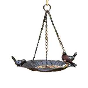 Multi Level Copper <b>Bird</b> Feeder Stake <b>Standing</b> Metal <b>Bird</b> Seed Trays with 5 Bowls for Wild <b>Birds</b> Garden Yard Outdoor Landscape - Product Image 4