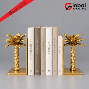 Ensemble de serre-livres en métal doré de luxe pour la maison et le bureau, élégant support décoratif pour livres, ajoute un design artistique pour une maison de luxe - Product Image 2