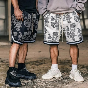 Shorts de sport pour homme en mesh à motif paisley, imprimé par sublimation, séchage rapide, pour la gym, la course et les loisirs - Product Image 2