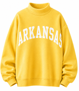 เสื้อสเวตเชิ้ตคอกลมโอเวอร์ไซส์สีส้มสำหรับผู้หญิงจากฟลอริดา พิมพ์ลายตัวอักษร ผ้าฝ้ายถัก แขนยาว เหมาะสำหรับใส่ในฤดูใบไม้ร่วง คอเต่า - Product Image 6