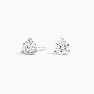 Boucles d'oreilles clous en diamant de laboratoire taille brillant rond pour femme, couleur D, certifiées IGI, classiques pour le quotidien - Product Image 1