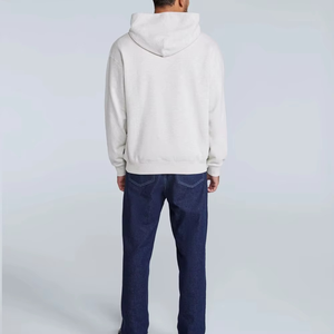 Sudadera con Capucha Blanca Lisa para Hombre, Corte Regular, 100% Algodón Felpa, Ecológica, Informal, con Bolsillo Delantero, para Otoño - Product Image 6