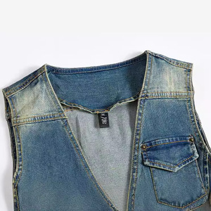 Premium New High Quality Men Slim <b>Denim</b> <b>Jacket</b> Sleeveless Jean <b>Jacket</b> Casual Wear <b>Denim</b> <b>Jacket</b> - Product Image 2