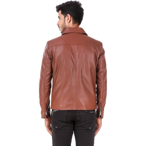 2026 New Arrival Casual Leather <b>Jacket</b> Men Custom Logo Designer Wholesale Blank Pure Plus Size Men's <b>Jackets</b> OEM Serviced - Product Image 2