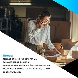 Technologies Zd230T <b>Digital</b> Printing Label <b>Printer</b> Ribbon - Product Image 3