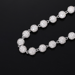 Pulsera de Moissanita Redonda con Diseño de Racimo, Estilo Diamante de Lujo, Joyería Brillante Tipo Tenis, Elegante Regalo para Hombres y Mujeres - Product Image 2