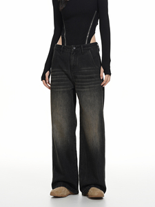 Pantalones Cargo Vaqueros Vintage Lavados para Mujer, de Cintura Media, Holgados, Casuales, Ajustados - Product Image 6