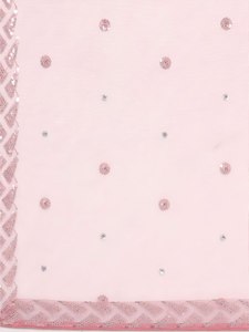 Conjunto de Lehenga Choli de Red Suave con Lentejuelas Bordadas, Largo hasta el Suelo, de Poliéster, Ideal para Bodas, Fiestas y Eventos Festivos - Product Image 4