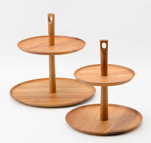 Acacia Wood Cupcake <b>Stand</b> <b>3</b> <b>Tier</b> Rack Crafts New Classic Wood <b>Cake</b> <b>Stand</b> for Hotel Party Wholesale Price - Product Image 3