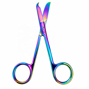 Ciseaux à points Spencer, finition multicolore, acier inoxydable, ciseaux pour retirer les sutures, pour hôpital, clinique, soins infirmiers, approuvés CE et ISO - Product Image 2