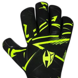 Gants de gardien de but de football en néoprène noir de qualité supérieure, design personnalisé, avec silicone injecté, sangle élastique allemande de 4 mm, TTab - Product Image 3