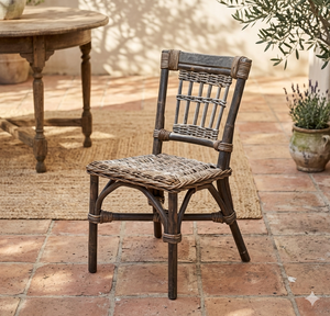 Silla de bistró de ratán natural hecha a mano, silla de comedor de mimbre vintage, muebles de patio resistentes a la intemperie para cafetería, hotel, jardín. - Product Image 1