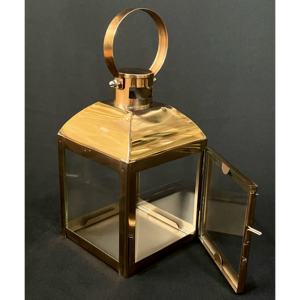 Hot Selling Clear Glass Stainless Steel Mini <b>Lantern</b> Rose Gold Metal Handmade Modern Pillar Holder Christmas Decorations Home - Product Image 5