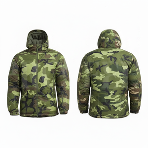 LOW MOQ Custom Material Waterproof Camouflage Hooded Jacket Windproof Outdoor Winter Lightweight Warm <b>Padded</b> Jacket for Men's - Product Image 5