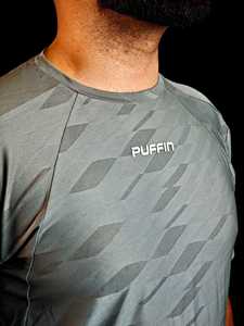 PUFFIN SPORTS T-shirt Homme Coupe Classique Personnalisé OEM ODM Haute Qualité Coton/Fibre de Bambou Col Roulé Motif Imprimé Numérique B2B - Product Image 6