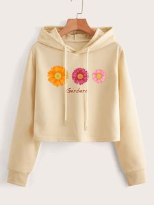 Long Sleeve Pullover Mid <b>Weight</b> Adjustable <b>Stand</b> Collar Women Cropped Half Zipper Hoodie Front Logo - Product Image 4