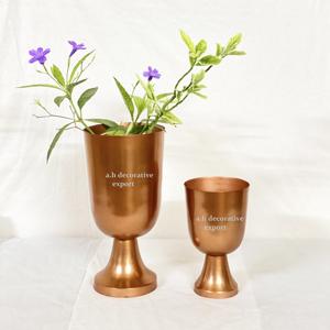 Vase Calice Moderne en Acier Inoxydable Brossé Style Nordique Décoration de Table Minimaliste Trophée Mariage Événements de Luxe Écologiques - Product Image 3