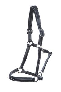 Licou en cuir de guanine intelligent de haute qualité avec rembourrage super doux et accessoire de ligne d'argent brodé - Product Image 3