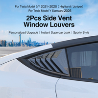 Aérations de fenêtre triangulaires standard pour Tesla Model Y, en ABS, garniture décorative pour vitres latérales, accessoires extérieurs Tesla
