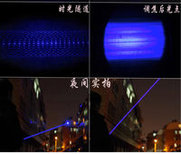 高功率 1W 可充电蓝色激光手电筒 520nm 500-600M 点状光束手持式 ABS 手电筒夜视露营用 IP44 SOS
