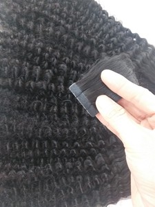 Extensions de cheveux humains bouclés à bandes adhésives 2026, 100 % cheveux humains bruts non traités, sans nœuds, sans perte, qualité supérieure - Product Image 2