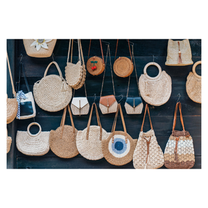 HIGH QUALITY Sustainable Premium Fashionable Rattan <b>Handbag</b> Best Selling Eco Friendly Woven Fashion <b>Summer</b> Beach Tote Bag Bulk - Product Image 1