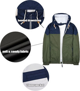Vestes coupe-vent pour hommes avec logo personnalisé, pour sports de plein air, grandes tailles, coupe-vent avec logo personnalisé, vestes de plein air - Product Image 3