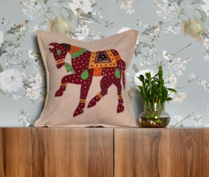 Fundas de cojín decorativas hechas a mano, 100% algodón, ecológicas, con bordado de caballo, para el hogar, la sala de estar, decoración de sofá. - Product Image 4