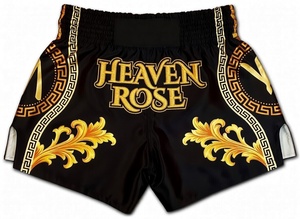 Shorts de Boxeo Muay Thai Profesionales al por Mayor, Shorts de Lucha de Kickboxing MMA con Bordado Satinado, Logotipo Personalizado, Proveedor de Pedidos al por Mayor OEM - Product Image 3