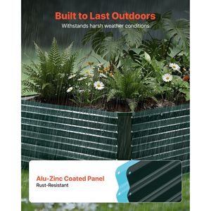 Kit Fioriera Rettangolare in Metallo Zincato 6.67 X 3.35 X 1.51 ft, Letto da Giardino Rialzato per Esterni Antiruggine per Piantare Fiori - Product Image 5