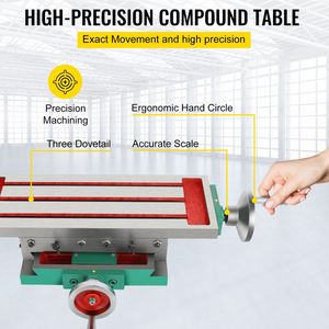 Tavolo da lavoro multifunzione per fresatura da 17.7X6.7 pollici per 2 assi 4 vie per fresatrici e perforatrici multifunzione - Product Image 3