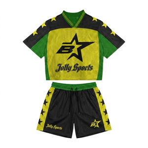 <b>Mens</b> 150 GSM Poly Mesh Jersey <b>Short</b> Set Two Tone Green Striped Sublimated Woven <b>Patch</b> Custom Team Uniform <b>short</b> set for <b>men's</b> - Product Image 6