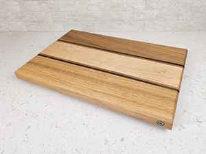 Tabla de Cortar Premium de Roble, Arce y Nogal, Tabla de Cocina de Madera Maciza, Tabla para Servir Hecha a Mano, Estilo Carnicero, Resistente - Product Image 2