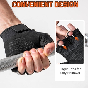 Gants de fitness demi-doigts de qualité supérieure avec support respirant en maille pour la musculation en salle et l'entraînement en extérieur - Product Image 2
