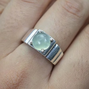 Wholesale Natural Prehnite 925 Sterling Silver <b>Ring</b> <b>Green</b> Round Gemstone Handmade Elegant Jewelry <b>Ring</b> for Women - Product Image 3