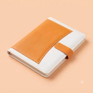 Agenda d'entreprise haut de gamme Aurelux A5 en cuir PU avec couverture incurvée, multicolore, journal professionnel, logo personnalisé, planification de bureau, 80 pages - Product Image 2