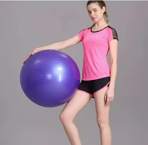 Ballon de yoga en PVC gris lisse HAWK SPORTS INDUSTRIES jusqu'à 4,9 pouces, antidérapant, avec pompe, pour usage universel - Product Image 2