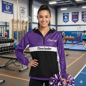 Custom Cheer Warm Up Set Athletic Personalized Jacket And <b>Pants</b> Outfit Glitter Embroidered Team Apparel For Girls <b>Dance</b> Practice - Product Image 4